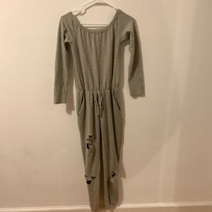 Gray Off-the-shoulder Romper